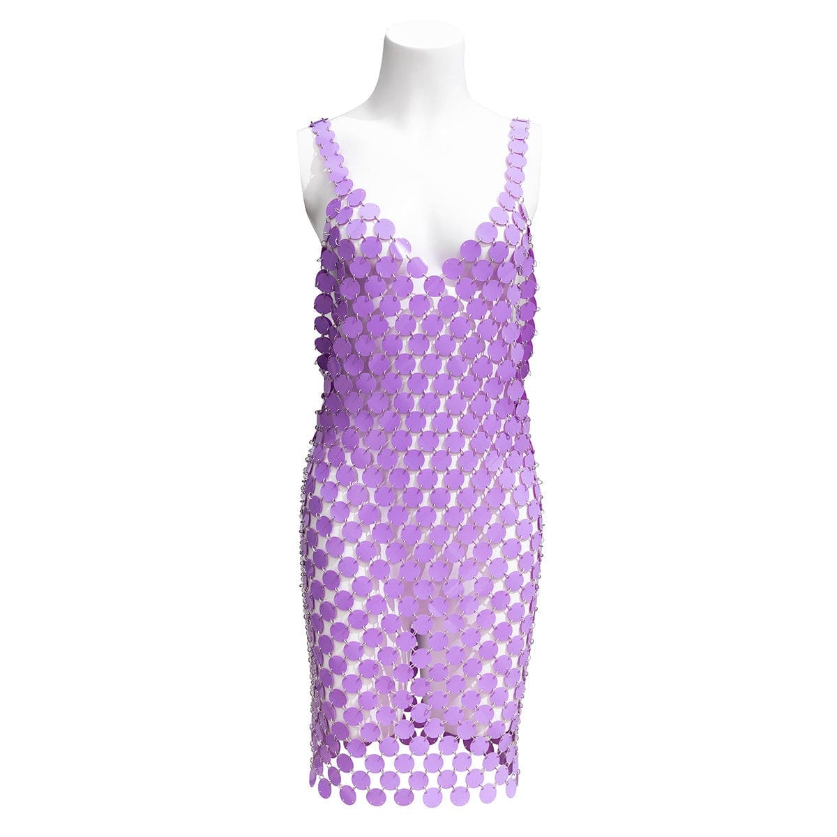 Handmade Colorful Squamous Sequins Patchwork Rave Party Mini Dress