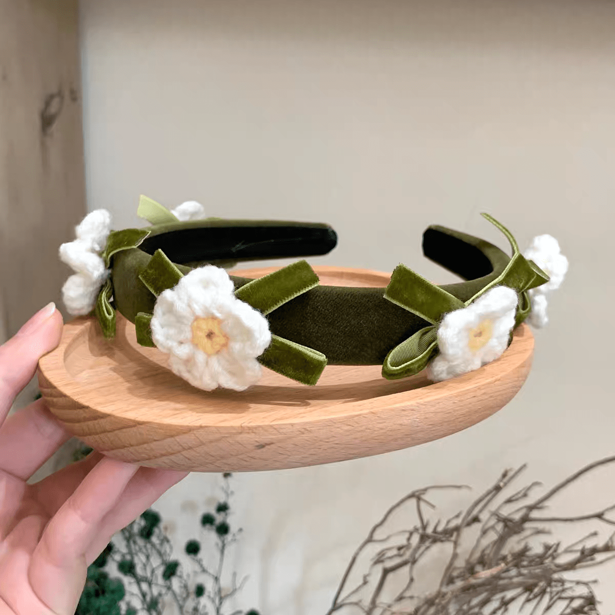 Handmade Crochet Flower Hair Band