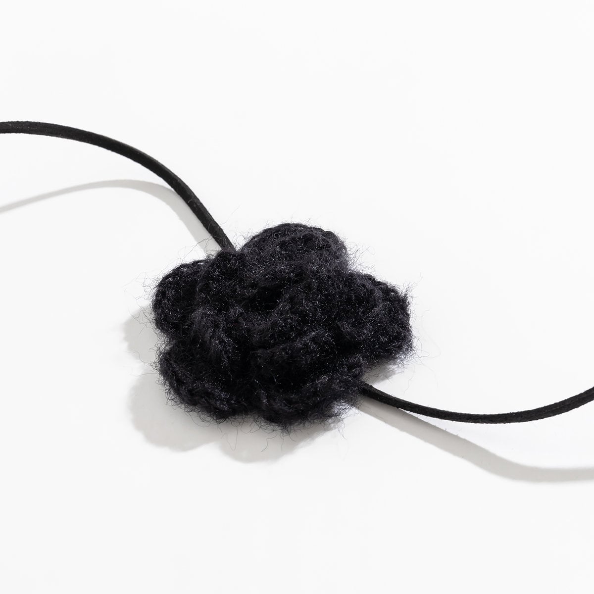 Handmade Crochet Rose Flower Velvet String Collar Choker