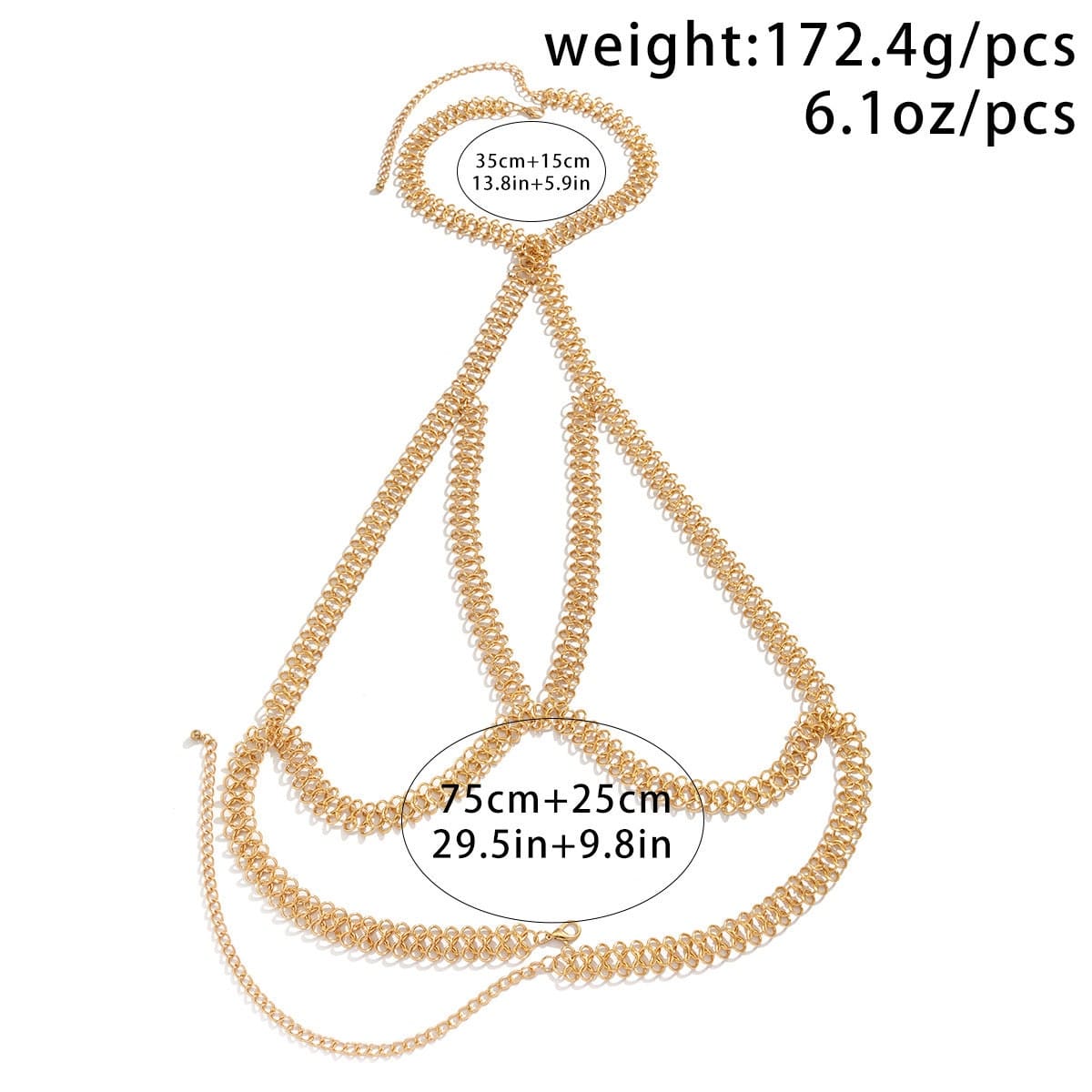 Handmade Hollowed-Out Body Chain Bra